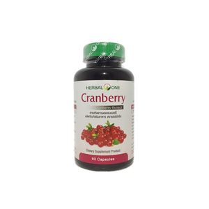 Herbal One Cranberry Ouayun 400 mg สารสกัดจากแครนเบอร์รี่เข้มข้นช่วยดูแลระบบทางเดินปัสสาวะ ต้านอนุมูลอิสระ บำรุงผิวและดวงตา เหมาะสำหรับผู้ที่ต้องการเสริมสุขภาพโดยรวมทุกวัน