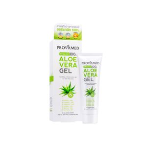 Provamed Aloe Vera Gel 50g เจลว่านหางจระเข้ออร์แกนิคช่วยเติมความชุ่มชื้น ปลอบประโลมผิวที่ระคายง่าย บรรเทาอาการแสบร้อนหลังแดดและดูแลผิวหน้า‑กายอย่างอ่อนโยน เหมาะสำหรับทุกสภาพผิว
