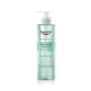 เจลล้างหน้า Eucerin Pro Acne Solution Cleansing Gel 400ml ทำความสะอาดล้ำลึก ลดความมันส่วนเกินและสิ่งอุดตัน ช่วยลดโอกาสเกิดสิว พร้อมปรับสมดุลผิวไม่แห้งตึง เหมาะสำหรับผิวมันและเป็นสิวง่าย