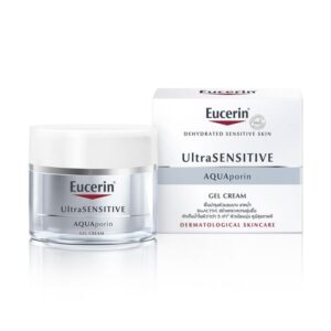 Eucerin Ultra Sensitive Aquaporin Gel Cream 50ml เจลครีมบำรุงผิวหน้า เติมน้ำและล็อกความชุ่มชื้นให้ผิวหน้าเนียนนุ่ม อิ่มน้ำ เหมาะสำหรับผิวแห้งและผิวบอบบาง ใช้ได้ทุกวัน