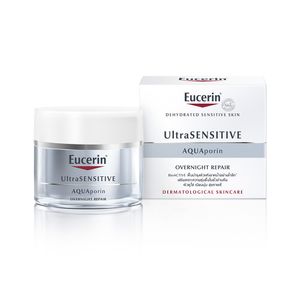 Eucerin UltraSensitive Q10X Night Cream 50ml ครีมกลางคืนสำหรับผิวแพ้ง่าย ช่วยเติมความชุ่มชื้น ฟื้นฟูเซลล์ผิวและลดริ้วรอยขณะหลับ เหมาะกับผิวบอบบางที่ต้องการการดูแลพิเศษ