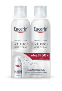 สเปรย์ Eucerin Hyaluron Mist Spray 150ml เติมความชุ่มชื้นให้ผิวด้วยไฮยาลูรอนเข้มข้นและละอองน้ำอนุภาคไมโคร เหมาะกับทุกสภาพผิว โดยเฉพาะผิวแห้งและต้องการการเติมน้ำอย่างล้ำลึก