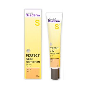 ครีมกันแดด Scaderm Perfect Sun Protection SPF50+ PA++++ 30g กันแดดหน้าเนื้อบางเบา เกลี่ยง่าย ไม่เหนอะหนะ ปกป้องผิวจากรังสี UVA/UVB ช่วยให้ผิวเรียบเนียน เหมาะสำหรับทุกสภาพผิวและใช้ทุกวัน