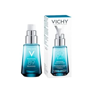 VICHY Mineral 89 Eyes 15ml อายเซรั่มน้ำแร่เข้มข้น 89% พร้อมไฮยาลูรอนและคาเฟอีน ช่วยเติมความชุ่มชื้น ลดริ้วรอยเล็ก ๆ และรอยคล้ำรอบดวงตา พร้อมปลอบประโลมผิวให้เรียบเนียน เหมาะสำหรับทุกสภาพผิว