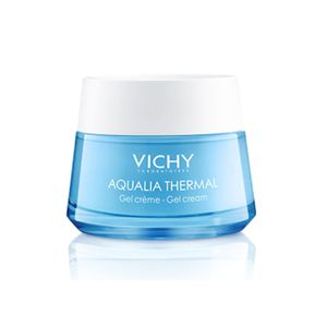 Vichy Aqualia Thermal Gel Cream 50ml เจลครีมเติมความชุ่มชื้นให้ผิวฉ่ำน้ำยาวนาน 48 ชม. ด้วยน้ำแร่ Vichy, Hyaluronic Acid และ Mannose เหมาะสำหรับผิวธรรมดา–ผิวผสม และผิวแห้งที่ต้องการความชุ่มชื้นลึกถึงชั้นผิว