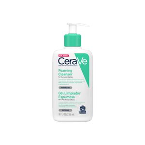 โฟมล้างหน้า CeraVe Foaming Cleanser 236ml สูตรอ่อนโยน ช่วยทำความสะอาดผิวหน้าอย่างล้ำลึก พร้อมเติมความชุ่มชื้น เหมาะสำหรับผิวธรรมดา–ผิวมันและผิวแพ้ง่าย