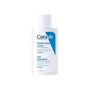 โลชั่นบำรุง CeraVe Moisturising Lotion 88ml เติมเซราไมด์และไฮยาลูรอนิคให้ผิวหน้าและผิวกาย ช่วยเพิ่มความชุ่มชื้น ฟื้นฟูปราการผิวอย่างต่อเนื่อง เนื้อบางเบา ไม่เหนียว เหมาะสำหรับผิวแห้งถึงแห้งมากทุกวัน