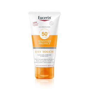 ครีมกันแดด Eucerin Sensitive Protect Dry Touch SPF50+ 200ml กันแดดผิวกายสูตรบางเบา ซึมไว ไม่เหนียวเหนอะหนะ พร้อมปกป้องผิวจากรังสี UVA/UVB และช่วยลดผลกระทบจากแสงสีฟ้า