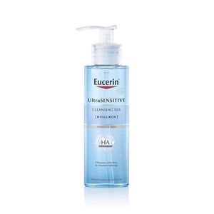 เจลล้างหน้า Eucerin UltraSensitive Hyaluron Cleansing Gel 200ml สูตรอ่อนโยนสำหรับผิวแพ้ง่าย ช่วยขจัดสิ่งสกปรก ความมันและเครื่องสำอางตกค้าง พร้อมเติมความชุ่มชื้นให้ผิวไม่แห้งตึง เหมาะสำหรับใช้ทุกวัน
