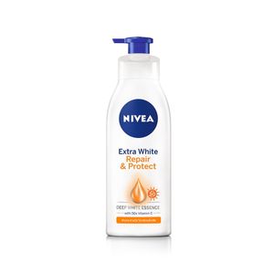 โลชั่น NIVEA Extra White Repair & Protect Lotion SPF30 350ml ผสานการบำรุงให้ผิวดูกระจ่างใสและการปกป้องจากแสงแดด SPF30 PA++ เนื้อบางเบา ซึมไว เหมาะสำหรับใช้ทุกวันเพื่อผิวสวยสุขภาพดี