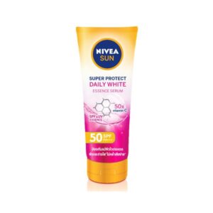 NIVEA Sun Daily Protect White Body Serum SPF50/PA+++ 180ml กันแดดเนื้อเซรั่มสำหรับผิวกาย ปกป้องผิวจากรังสี UVA/UVB พร้อมบำรุงผิวคล้ำเสียให้ดูกระจ่างใส เนื้อบางเบา ซึมไว ใช้ได้ทุกวันเพื่อผิวดูสุขภาพดี