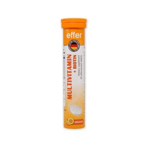 Effer Multivitamin + Biotin 20 เม็ด — ผลิตภัณฑ์เสริมวิตามินรวมพร้อมไบโอติน ช่วยเสริมสุขภาพผิว ผม และระบบต่าง ๆ ของร่างกาย รับประทานง่าย เหมาะสำหรับทุกวัน