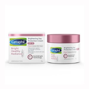 Cetaphil Bright Healthy Radiance Day Cream SPF15 50g ครีมบำรุงพร้อมปกป้องแสงแดด ช่วยปรับสีผิวให้กระจ่างใส จุดด่างดำแลดูจางลง เหมาะกับทุกสภาพผิว โดยเฉพาะผิวบอบบางแพ้ง่าย