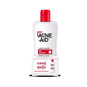 ชุด Acne Aid Oil Control Cleanser 100ml x 2 คลีนเซอร์ล้างหน้าสูตรควบคุมความมันสำหรับผิวมันและเป็นสิวง่าย ช่วยขจัดสิ่งสกปรกและความมันส่วนเกิน พร้อมค่า pH สมดุลที่อ่อนโยนต่อผิว เหมาะสำหรับใช้ทุกวัน