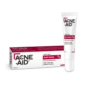 Acne-Aid Spot Gel Anti-Acne 10g เจลแต้มสิวเฉพาะจุด ช่วยลดอักเสบและรอยแดง ใช้เทคโนโลยี Bio care จากสาหร่ายสีน้ำตาล ลดปัญหาสิวได้อย่างมีประสิทธิภาพ เนื้อเจลบางเบา ซึมเร็ว