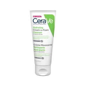 CeraVe Hydrating Cream-to-Foam Cleanser 100ml คลีนเซอร์ครีม-ทู-โฟมสูตรอ่อนโยน ขจัดสิ่งสกปรก ความมัน และเครื่องสำอาง พร้อมเติมความชุ่มชื้นให้ผิวไม่แห้งตึง เหมาะสำหรับผิวปกติถึงผิวแห้งและผิวแพ้ง่าย
