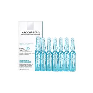 La Roche‑Posay Hyalu B5 Ampoules 1.8ml x7 แอมพูลเข้มข้นเพื่อเติมน้ำให้ผิว ฟื้นฟูริ้วรอย และเพิ่มความยืดหยุ่นผิว ด้วยสูตรที่อ่อนโยน ปราศจากน้ำหอมและแอลกอฮอล์ เหมาะสำหรับผิวบอบบางและแพ้ง่าย