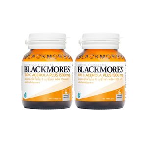 Blackmores Bio C Acerola Plus 1500 mg ผลิตภัณฑ์เสริมอาหารวิตามินซีจากอะเซโรล่าเชอร์รี่และสารต้านอนุมูลอิสระจากธรรมชาติ ช่วยดูแลผิวพรรณและภูมิคุ้มกัน พร้อมวิตามิน E ซิงค์ และซีลีเนียม 40 เม็ด