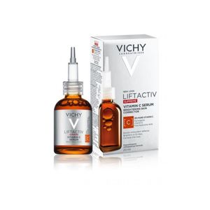 VICHY Liftactiv Vitamin C Brightening Skin Corrector 20ml เซรั่มวิตามินซีบริสุทธิ์ 15% ช่วยปลุกผิวหมองคล้ำให้ดูกระจ่างใส ลดจุดด่างดำ เติมความชุ่มชื้น ให้ผิวเปล่งปลั่งสุขภาพดี เหมาะสำหรับใช้เช้า‑เย็นทุกวัน