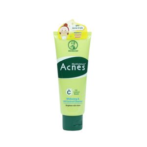 โฟมล้างหน้า Mentholatum Acnes Whitening & Oil Control Cleanser 100g ช่วยขจัดสิ่งอุดตันและความมัน พร้อมผลัดเซลล์ผิวหมองคล้ำเพื่อผิวสะอาดและกระจ่างใส เหมาะสำหรับผิวมันและผิวเป็นสิวง่าย