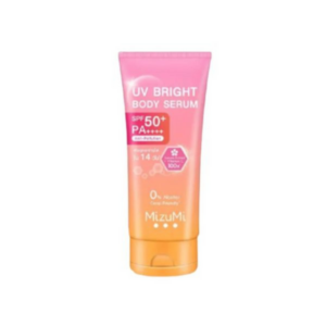 ครีมกันแดด MIZUMI UV Bright Body Serum SPF50+ PA++++ 180ml เนื้อเซรั่มบางเบา ปกป้องผิวกายจาก UV พร้อมบำรุงให้ผิวดูสดใสและเรียบเนียน เหมาะสำหรับใช้ทุกวัน