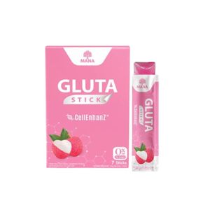 MANA Gluta Stick 7 ซอง ผลิตภัณฑ์เสริมอาหารเจลลี่กลูต้าไธโอนพร้อมนวัตกรรม CellEnhanz ช่วยเพิ่มการดูดซึม บำรุงผิวให้แลดูสดใสและเนียนนุ่ม รับประทานง่ายทุกวัน
