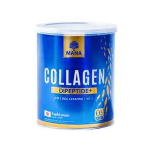 MANA Collagen Dipeptide+ คอลลาเจนสูตรเข้มข้น รวมไดเปปไทด์และไตรเปปไทด์ พร้อมวิตามินซี เซราไมด์ และ CoQ10 ดูแลผิวจากภายใน ขนาด 110 กรัม