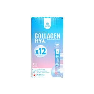 MANA COLLAGEN H.Y.A. X12 10 ซอง — คอลลาเจนเปปไทด์ผสานไฮยาลูโรนิกแอซิด ช่วยบำรุงผิวให้ชุ่มชื้น ยืดหยุ่น และลดเลือนริ้วรอย เหมาะสำหรับผู้ที่ต้องการดูแลผิวอย่างครบถ้วน