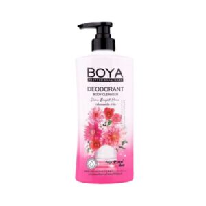 BOYA Deodorant Body Cleanser Shine Bright Flora 500ml ครีมอาบน้ำช่วยระงับกลิ่นกายและลดแบคทีเรีย พร้อมกลิ่นหอมสดใส ให้ผิวสะอาด สดชื่น และมั่นใจตลอดวัน