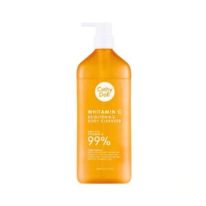 เจลอาบน้ำ Cathy Doll Whitamin C Brightening Body Cleanser 520ml ช่วยทำความสะอาดผิวกายอย่างอ่อนโยน พร้อมวิตามินซีเพื่อให้ผิวแลดูกระจ่างใส นุ่ม และชุ่มชื้น เหมาะสำหรับใช้ทุกวัน