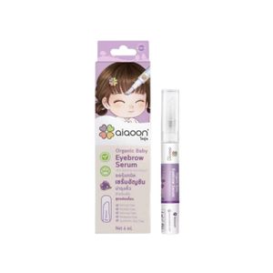 Aiaoon Organic Baby Eyebrow Serum 4ml เซรั่มอัญชันบำรุงคิ้วสำหรับเด็ก อ่อนโยนต่อผิว แปรงซิลิโคนใช้ง่าย ช่วยให้คิ้วแข็งแรง ดกดำ เรียงเส้นสวย ใช้ได้ทุกวันเช้า-เย็น