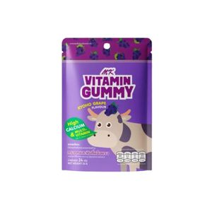 MK Vitamin Gummy Kyoho Grape เอ็มเค วิตามิน กัมมี่รสองุ่นเคียวโฮ ขนาด 24g เคี้ยวง่าย รสหวานกลมกล่อม ผสานแคลเซียมและมัลติวิตามิน เติมสารอาหารในชีวิตประจำวัน เหมาะสำหรับทุกคนในครอบครัว