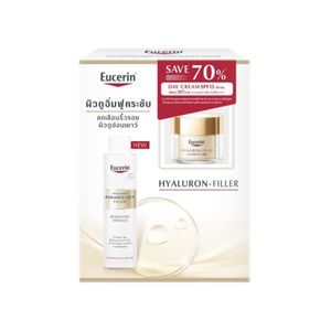 Eucerin Hyaluron Radiance-Lift Filler เซตเอสเซนส์และเดย์ครีม SPF15 ช่วยเติมความชุ่มชื้น ยกกระชับ และฟื้นฟูผิวให้ดูกระจ่างใส พร้อมปกป้องผิวจากแสงแดดในทุกวัน