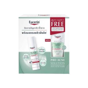 ชุด EUCERIN Anti‑Acne Mark Serum 40ml + 3X Treatment Gel To Foam Cleanser 75ml สำหรับผิวมันและผิวเป็นสิวง่าย ช่วยลดรอยดำสิว พร้อมคลีนเซอร์เจลโฟมลดความมันและสิ่งอุดตัน เหมาะใช้ประจำทุกวันเพื่อผิวสะอาดใสและเรียบเนียน