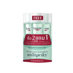 EUCERIN Pro Acne Solution Acne & Make‑Up Cleansing Water 200ml คลีนซิ่งสูตรน้ำสำหรับผิวเป็นสิวง่ายและแพ้ง่าย ช่วยขจัดเครื่องสำอางและสิ่งสกปรกอย่างอ่อนโยน พร้อมลดปัญหาสิวอุดตันและรอยสิว เหมาะสำหรับทุกวัน
