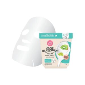 มาสก์ชีท CATHY DOLL Acne Oil Control Yogurt Mask Sheet 25g สูตรควบคุมความมัน ช่วยลดความมันส่วนเกิน พร้อมปลอบประโลมผิวและฟื้นบำรุงให้เรียบเนียน เหมาะสำหรับผิวมันและผิวมีแนวโน้มเกิดสิว