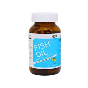 HOF Fish Oil 1000 mg 60 แคปซูล น้ำมันปลาที่ให้กรดไขมันโอเมกา‑3 ช่วยบำรุงหัวใจ สมอง และระบบภูมิคุ้มกัน เหมาะสำหรับผู้ที่ต้องการดูแลสุขภาพหัวใจและสมองในชีวิตประจำวัน