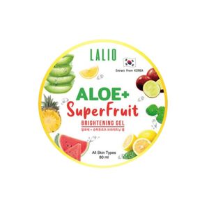 LALIO Aloe Plus Superfruit Brightening Gel เจลบำรุงผิวหน้าขนาด 80ml ช่วยผลัดเซลล์ผิว เพิ่มความชุ่มชื้น และลดรอยหมองคล้ำ เพื่อผิวหน้ากระจ่างใสและเรียบเนียน
