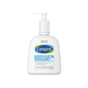 คลีนเซอร์ Cetaphil Hydrating Foaming Cream Cleanser 236ml โฟมล้างหน้าเนื้อครีมเปลี่ยนเป็นโฟม ช่วยทำความสะอาดสิ่งสกปรก ความมัน และเครื่องสำอาง พร้อมเติมความชุ่มชื้นให้ผิวอย่างอ่อนโยน เหมาะสำหรับทุกสภาพผิว