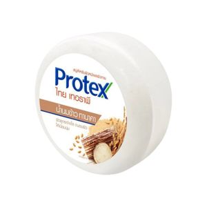 สบู่ PROTEX ไทยเทอราพี น้ำนมข้าวทานาคา 145g สบู่ก้อนสมุนไพรเหมาะสำหรับผิวหน้าและผิวกาย ช่วยทำความสะอาดให้ผิวสดชื่น เนียนนุ่ม พร้อมวิตามินซีเพื่อผิวกระจ่างใสและปกป้องจากแสงแดดในทุกวัน