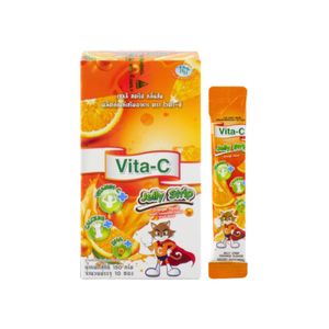 VITA‑C Jelly Strip Orange 15 g — เจลลี่วิตามินซีผสานแคลเซียมและ DHA ในรสส้ม เหมาะสำหรับเสริมสารอาหารสำคัญและระบบภูมิคุ้มกันทั้งเด็กและผู้ใหญ่ในรูปแบบอร่อยและเคี้ยวง่าย