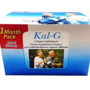KAL-G Collagen Hydrolysate Powder 5 g 60 ซอง — คอลลาเจนเปปไทด์ดูดซึมง่าย ช่วยบำรุงผิวให้เนียนนุ่ม เพิ่มความยืดหยุ่นและสนับสนุนข้อต่อให้แข็งแรง เหมาะสำหรับผู้ที่ต้องการดูแลผิวและระบบโครงสร้างร่างกาย