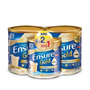 Ensure Gold วนิลา 850 กรัม เซ็ตคู่แถมธัญพืช 400 กรัม อาหารสูตรครบถ้วน ให้พลังงาน โปรตีน วิตามิน และแร่ธาตุ เหมาะสำหรับผู้สูงอายุและผู้ป่วยพักฟื้น