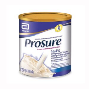 Abbott Prosure Vanilla 380g อาหารทางการแพทย์สูตรครบถ้วน ให้โปรตีนและ EPA เหมาะสำหรับผู้ป่วยน้ำหนักลด เพิ่มความแข็งแรงและช่วยให้ทนต่อการรักษาได้ดีขึ้น